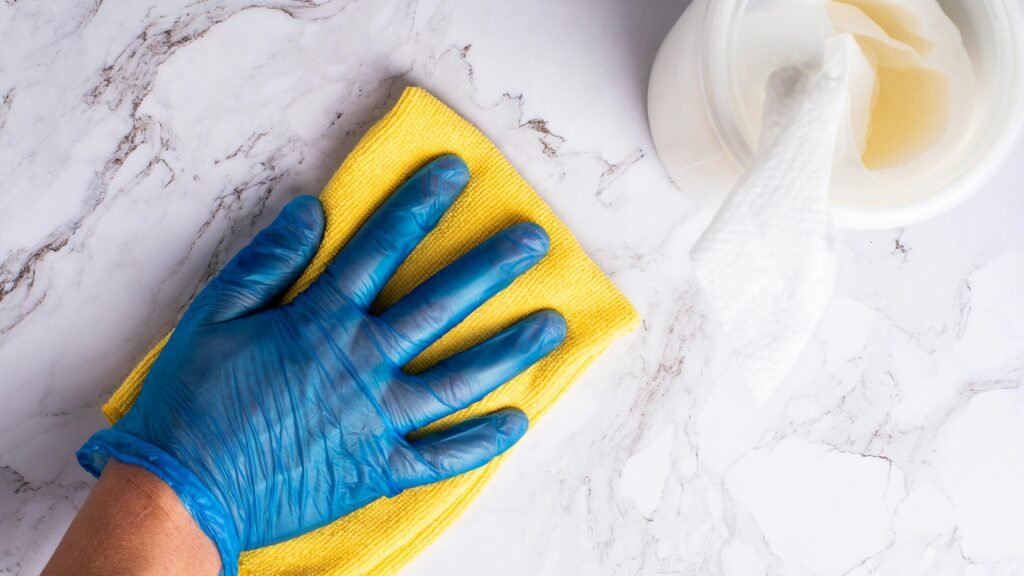 how to clean marble table