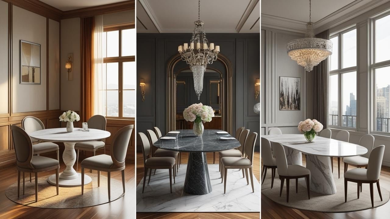 Types of marble dining tables